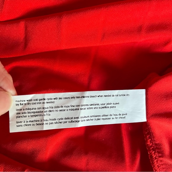 Eloquii Knot Front Pleated Skirt Dress in Red size 22 - Picture 9 of 11